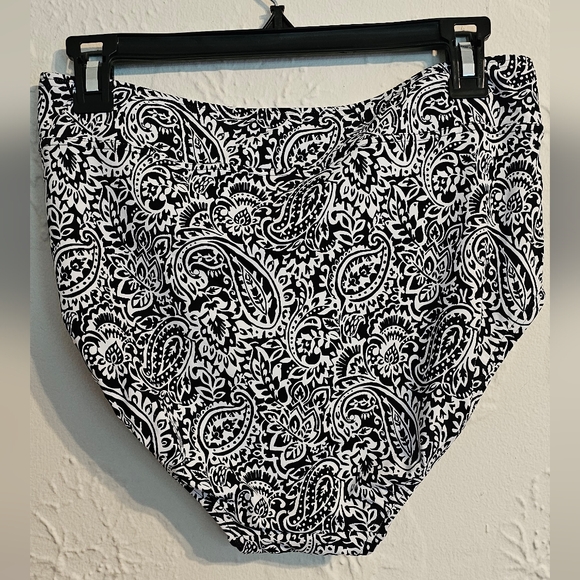 Set Lands' End Paisley Print Women's Tankini 2 Piece Swim - Picture 7 of 9